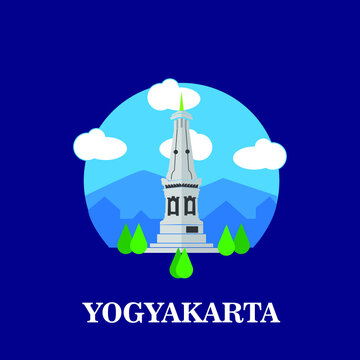Yogjakarta Landmark Icon, Yogjakarta Indonesian.