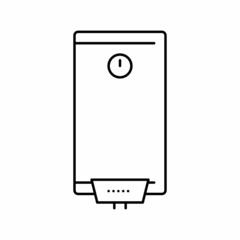water heater line icon vector illustration