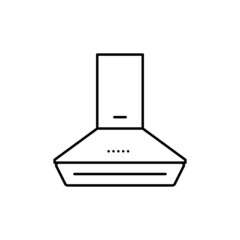 cooker hood line icon vector illustration