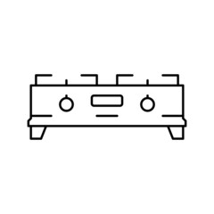 stove kitchen equipment line icon vector illustration