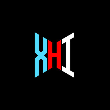 XHI letter logo creative design. XHI unique design