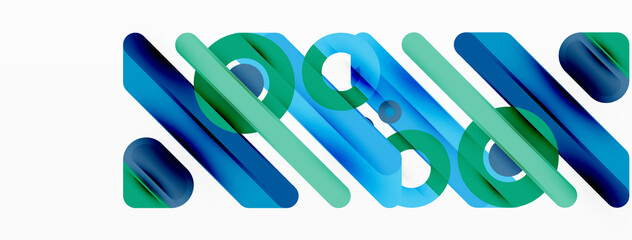 Lines geometric background. Stripes and rings composition business template for wallpaper, banner, background or landing