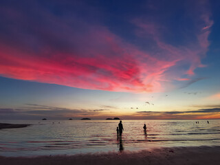Fototapeta premium sunset on the beach