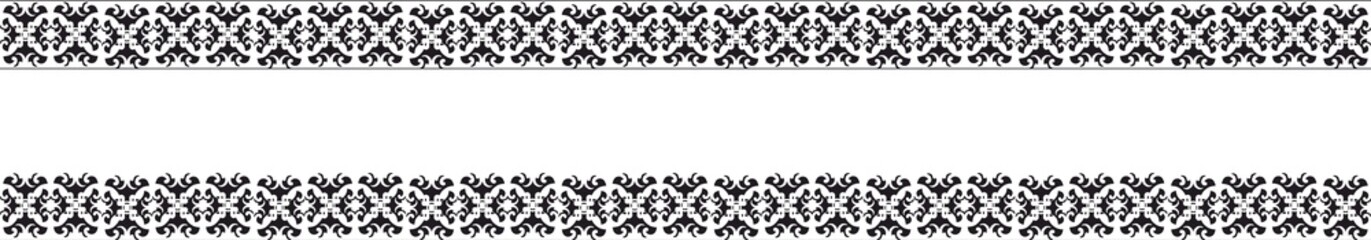 Decorative ornament line with floral elements, Decorative element divider separator pattern
