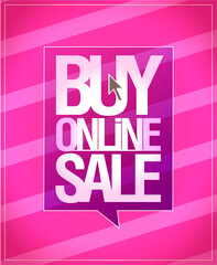 Buy online sale vector web banner or flyer design