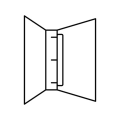 three-ring binder line icon vector illustration