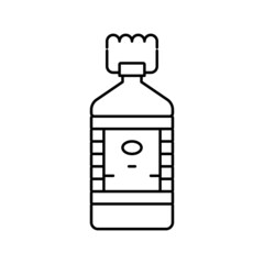 water bottle line icon vector illustration