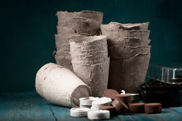 Peat Pots Garden Rustic Still Life