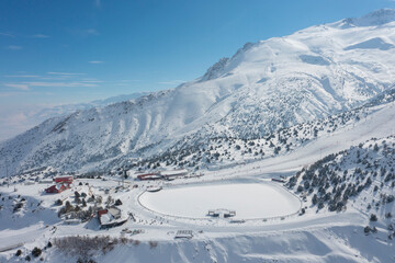 Fototapeta na wymiar Ergan Ski Resort View, Erzincan, Turkey
