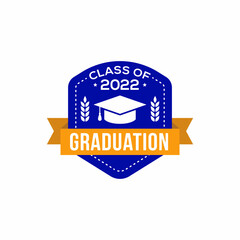 Graduation congratulations senior school badge emblem illustration isolated symbol