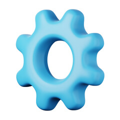 Configuration settings cogwheel gear high quality 3D render illustration icon.
