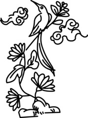 flower and bird