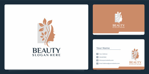 beauty logo design with modern style