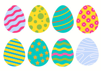 Easter eggs icons. Vector illustration