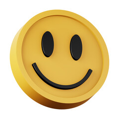 Fototapeta premium Smile face high quality 3d render illustration icon.