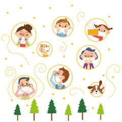 三世代家族　花粉症　対策　スギ