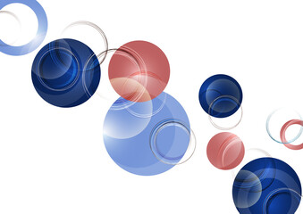 Circle design background with overlapping circles pattern. Banner with colored circles. Vector