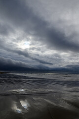 Baltic sea in cold stormy day.
