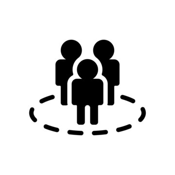 Partnership, Teamwork, Simple Business Logo. Black Icon On White Background