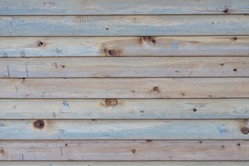 Obraz premium Background and texture of decorative old wood striped on the wall surface. pattern from a wooden bar