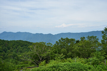 Fototapeta na wymiar 長野県飯田市　しらびそ高原からの眺め 