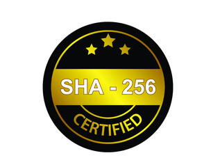 sha 256 icon vector illustration 