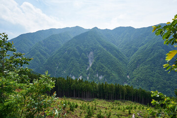 静岡県浜松市　天竜スーパー林道からの景色
