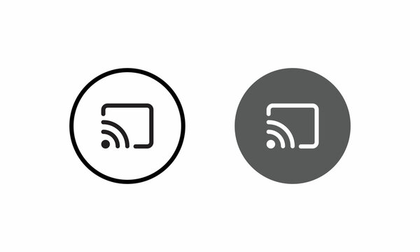 Cast, Screencast Icon Vector for Web or Mobile App