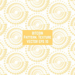 Bitcoin. Pattern. Texture. Yellow