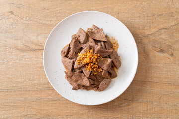 homemade stir-fried pork liver with garlic