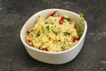 Vegetarian uisine - couscous with vegetables