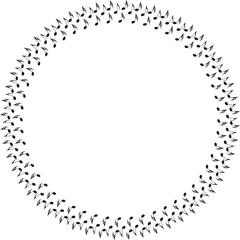 Decorative Round frame with music notes