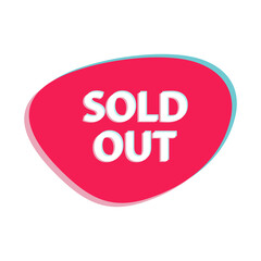 sold out three colors  isolated vector