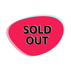 sold out three colors isolated vector