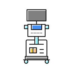medical ultrasound scanner radiology color icon vector illustration