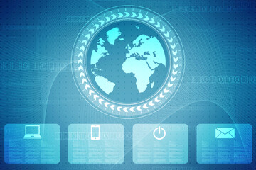 Binary Code Background, Digital Abstract technology background, flowing number one and zero text in binary code format in technology background. Internet Big data Concept