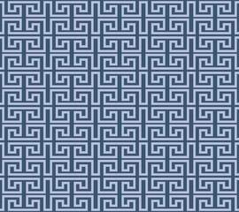 Japanese Square Maze Vector Seamless Pattern