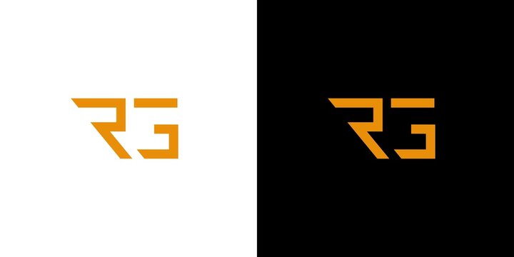 Modern and sophisticated RG letter initial logo design