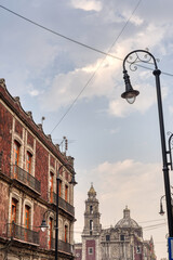Fototapeta na wymiar Mexico City historical center, HDR Image