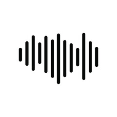 Sound wave flat style vector icon