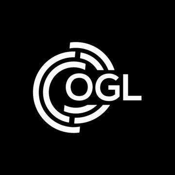 OGL letter logo design on black background. OGL creative initials letter logo concept. OGL letter design.