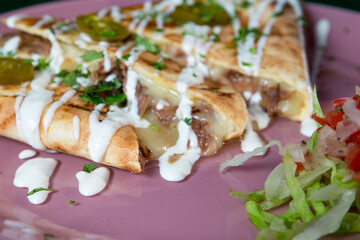 Tasty quesadillas ,Mexican street food