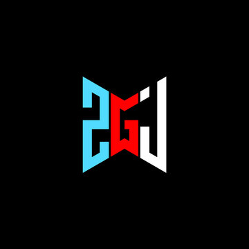 ZGJ letter logo creative design. ZGJ unique design