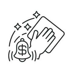 cleaning subscription. Line icon for web design