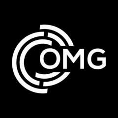 OMG letter logo design on black background. OMG creative initials letter logo concept. OMG letter design.