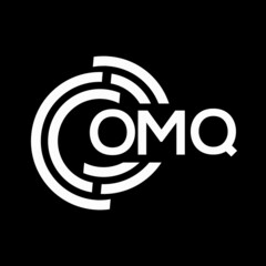 OMQ letter logo design on black background. OMQ creative initials letter logo concept. OMQ letter design.