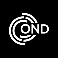OND letter logo design on black background. OND creative initials letter logo concept. OND letter design.