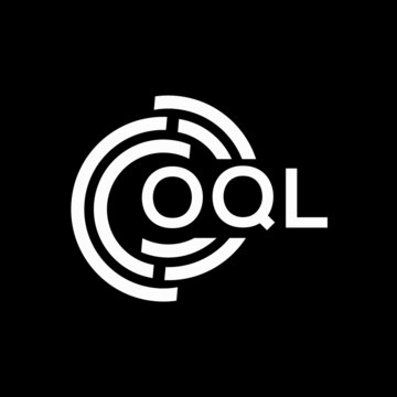 OQL letter logo design on black background. OQL creative initials letter logo concept. OQL letter design.