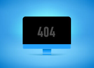 Website is not available. 404 error concept. 3d vector illustration