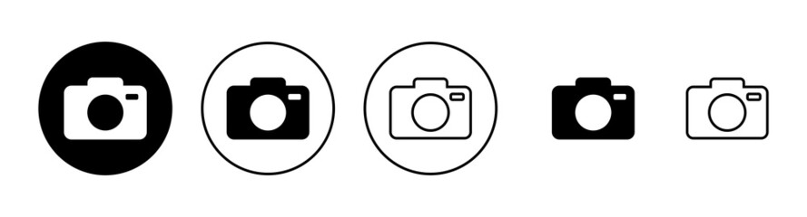 Camera icons set. photo camera sign and symbol. photography icon.